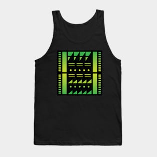 “Dimensional Angles (2)” - V.6 Green - (Geometric Art) (Dimensions) - Doc Labs Tank Top